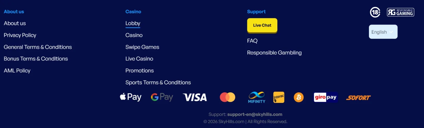 Översikt av betalningsmetoder för insättning och uttag
