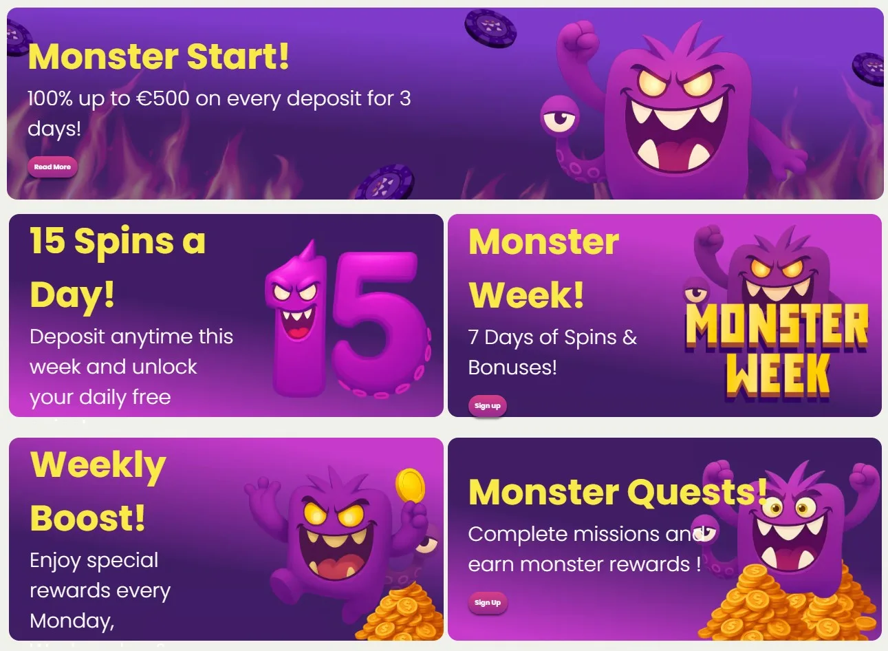 Bonussida med villkor och omsättningskrav synliga