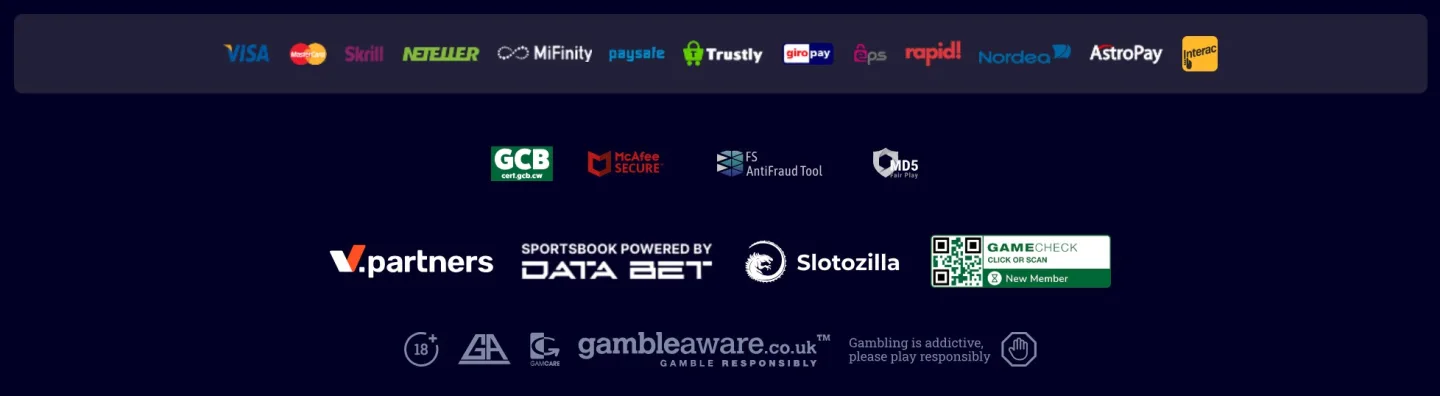 Betalningsmetoder och säkerhetscertifiering på casinots footer